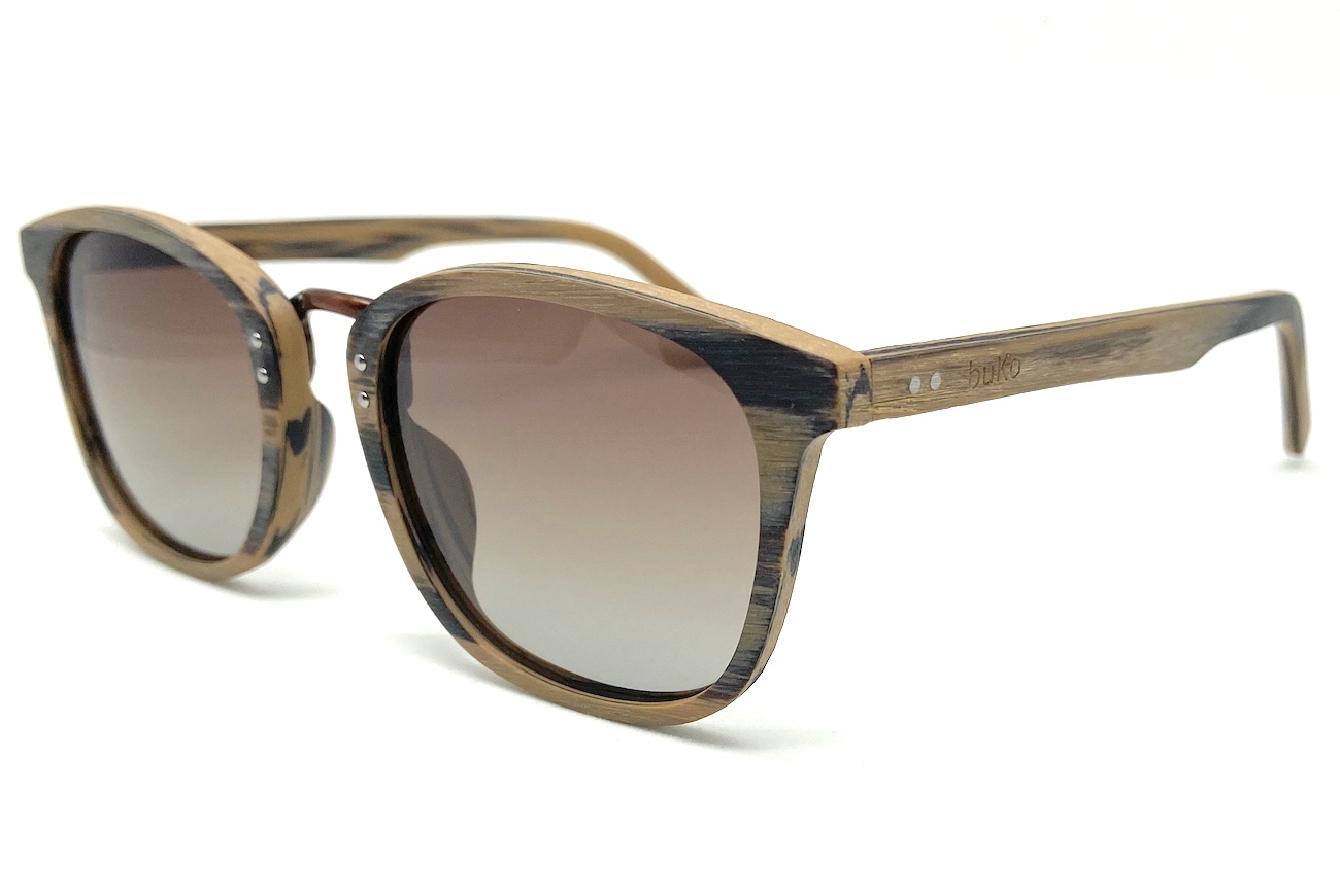 Bondi Oak wood sunglasses side
