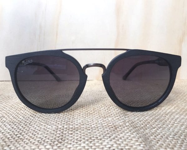 Clovelly Black wooden Sunglasses