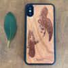 Wooden iPhone X/XS Case with Turtle Engraving