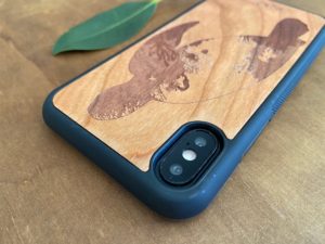 Wooden iPhone X/XS Case with Turtle Engraving