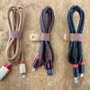 leather iPhone charging cables