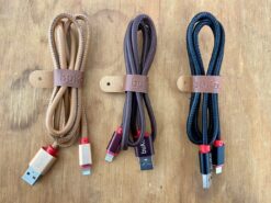 leather iPhone charging cables