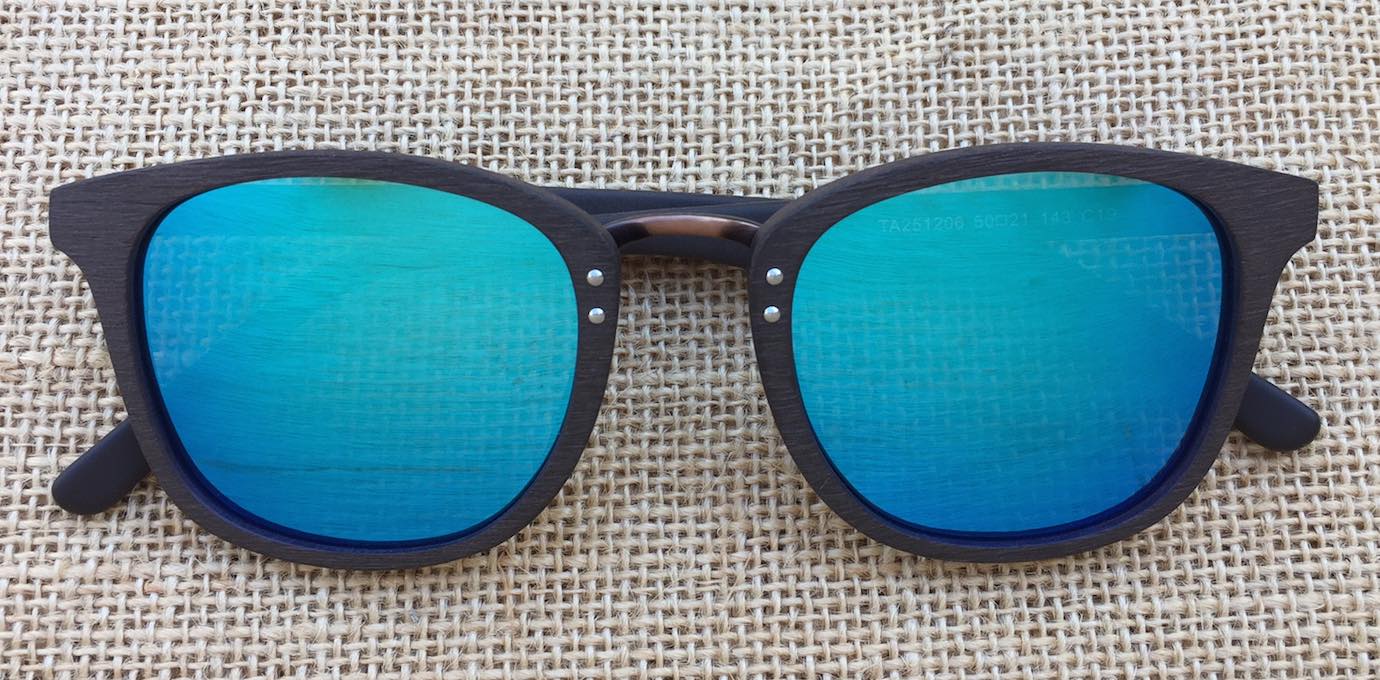 Bondi Wooden Sunglasses with Acetate - Polarised Lenses - buKo
