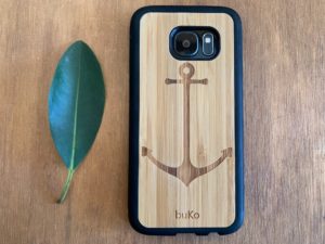 Wooden Samsung Galaxy S7/S7 Edge Case with Anchor Engraving