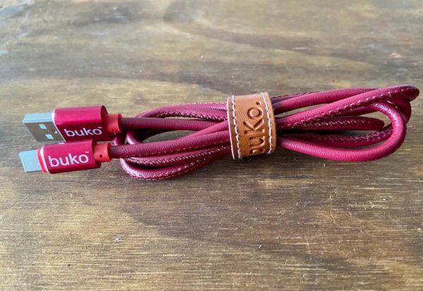 Pink Leather Type C Charger Cable