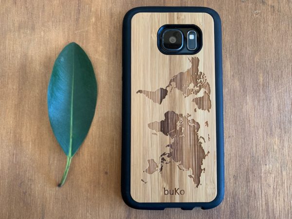 Wooden Samsung Galaxy S7/S7 Edge Case with World Map Engraving