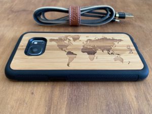 Wooden Samsung Galaxy S7/S7 Edge Case with World Map Engraving