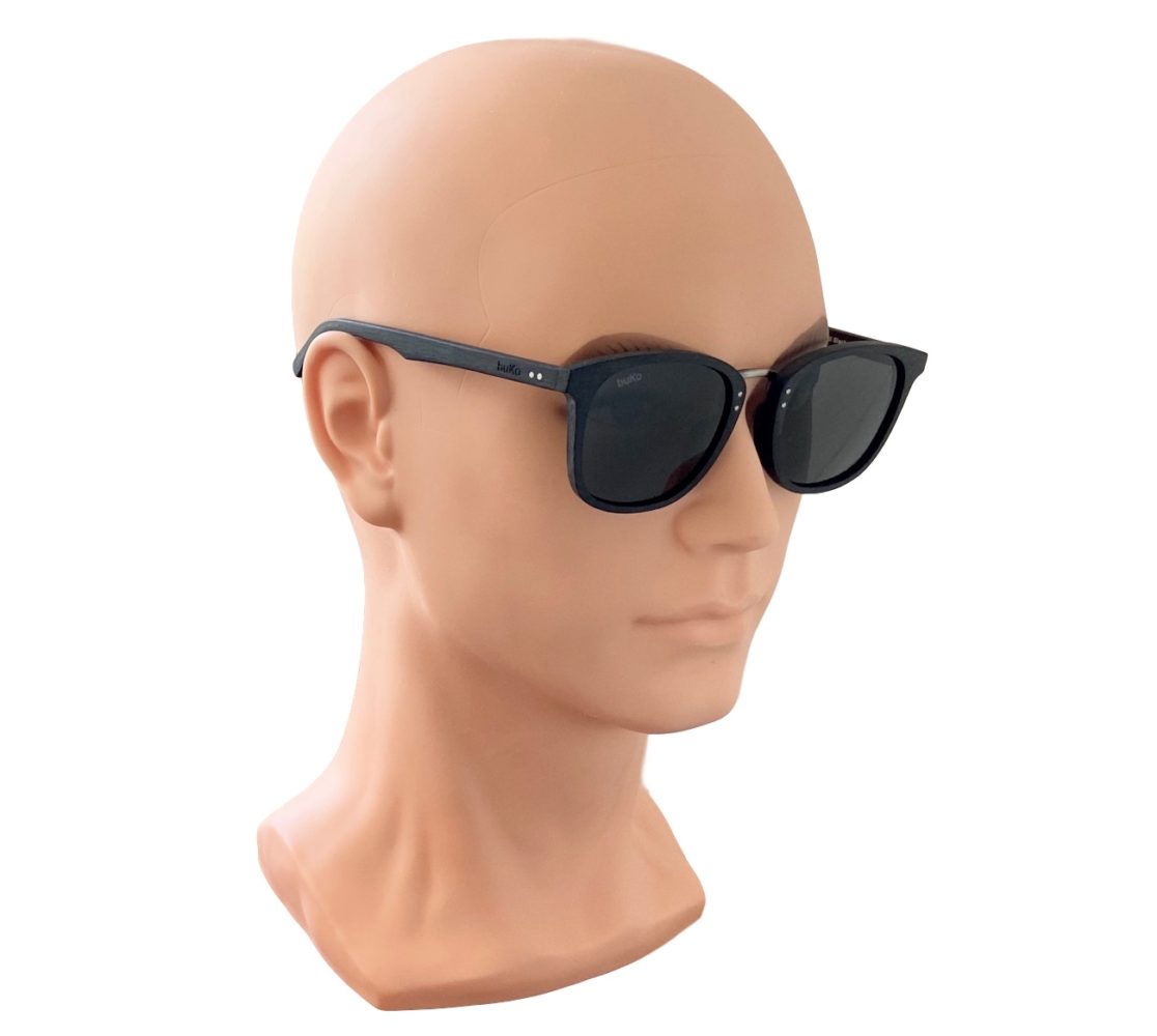 Bondi Black wood sunglasses male model