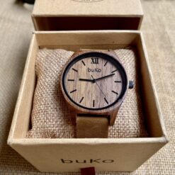 Alternative view of Walnut Wood Watch - Brown Leather