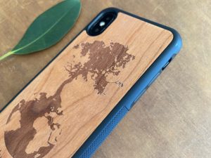 Wooden iPhone X/Xs Case with Down to Earth Engraving II