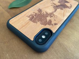 Wooden iPhone X/Xs Case with Down to Earth Engraving III