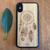Wooden iPhone X/XS Case with Dreamcatcher Engraving