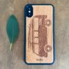Wooden iPhone X/XS Case with Kombi Van Engraving
