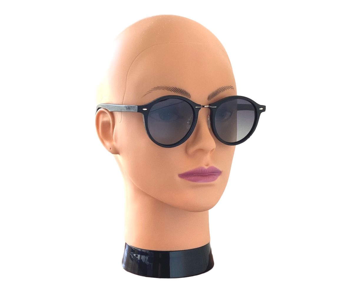 Avalon black sunglasses on female model