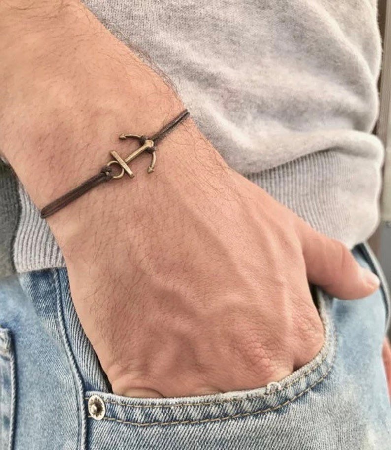 Rope Bracelet with Anchor