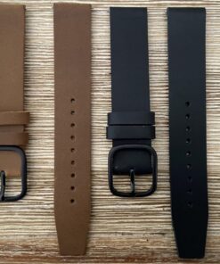black and brown 18mm leather watch bands