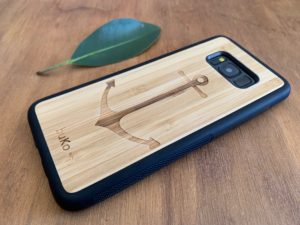 Wooden Samsung Galaxy S8 and S8 Plus Cases/Covers with Anchor Engraving