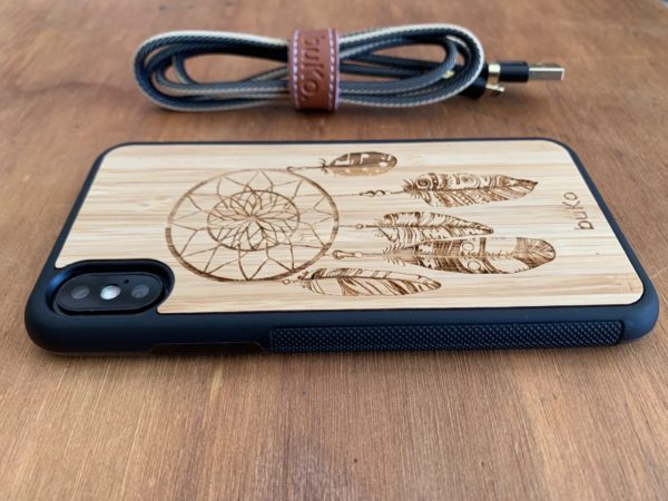 Wooden iPhone XS Max Case with Dreamcatcher Engraving
