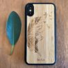 Wooden iPhone X/Xs Case with Feather Engraving