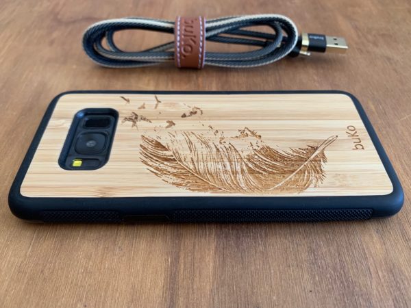 Wooden Samsung Galaxy S8 and S8 Plus Cases/Covers with Feather Engraving