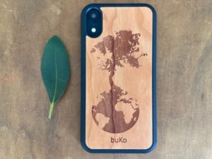 Wooden iPhone XR Case with Down to Earth Engraving