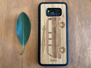 Wooden Samsung Galaxy S8 and S8 Plus Cases/Covers with Kombi Van Engraving