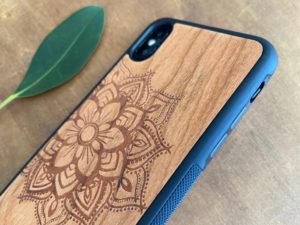 Wooden iPhone X/Xs Case with Mandala Engraving II