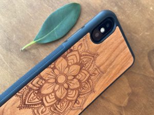 Wooden iPhone X/Xs Case with Mandala Engraving IV