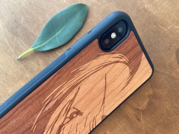 Wooden iPhone XS Max Case with Surfer Engraving