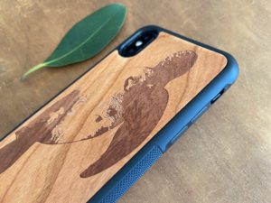 Wooden iPhone XS Max Case with Turtle Engraving