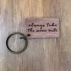 Alternative view of Wooden Keychain