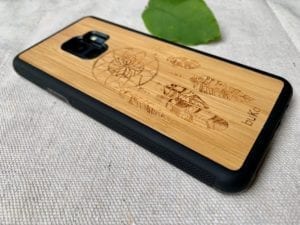 Wooden Galaxy S9/S9 Plus Case with Dreamcatcher Engraving