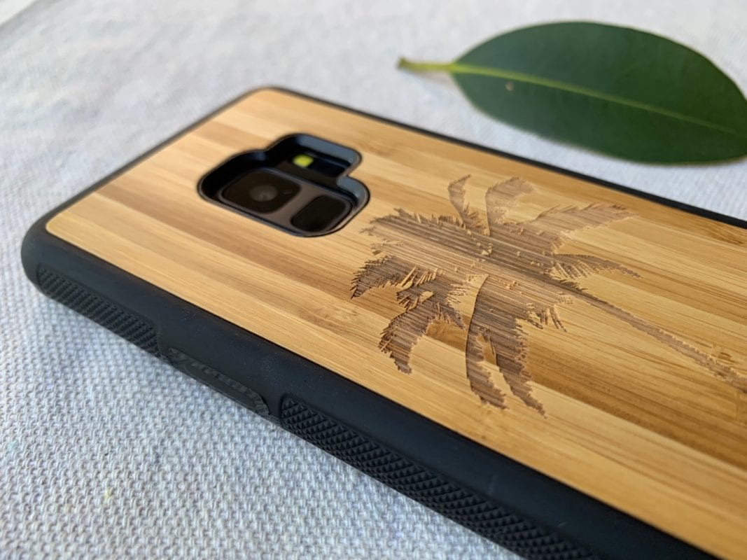 Wooden Samsung Galaxy S9 And S9 Plus Cases With Palm Tree Engraving