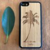 Wooden iPhone 5, 5s, SE Case with Palm Tree Engraving