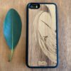 Wooden iPhone 5, 5s, SE Case with Surfer Engraving