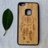 Wooden Huawei P10 Lite Case with Dreamcatcher Engraving