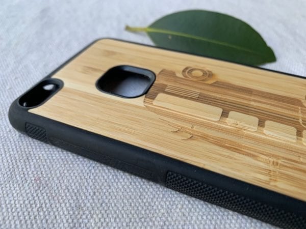 Wooden Huawei P10 Lite Case with Kombi Van Engraving