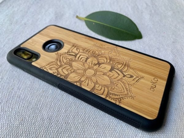 Wooden Huawei P20 Lite / Nova 3e Case with Mandala Engraving