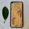 Wooden Huawei P10 Case with Turtle Engraving