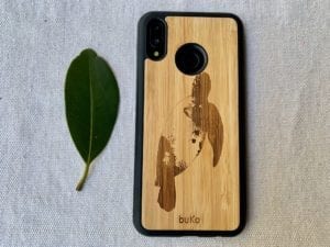 Wooden Huawei P20 Lite / Nova 3e Case with Turtle Engraving
