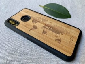 Wooden Huawei P20 Lite Case / Nova 3e with World Map Engraving