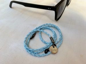 Blue Leather Sunglasses Saver Straps