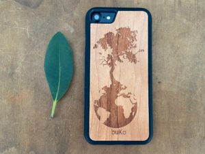 Wooden iPhone 7 and iPhone 7 PLUS Case with Down To Earth Engraving