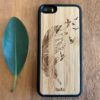 Wooden iPhone 5, 5S, and SE Case with Feather Engraving