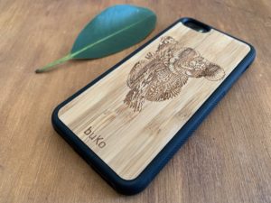 Wooden iPhone 5, 5S, and SE Case with Koala Engraving