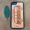 Wooden iPhone 8 and iPhone 8 PLUS Case with Kombi Van Engraving