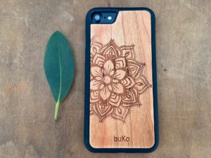 Wooden iPhone 7 and iPhone 7 PLUS Case with Mandala Engraving