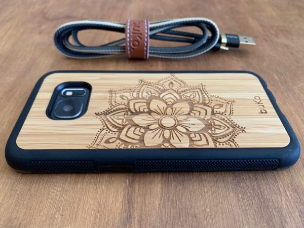 Wooden Samsung Galaxy S7/S7 Edge Case with Mandala Engraving