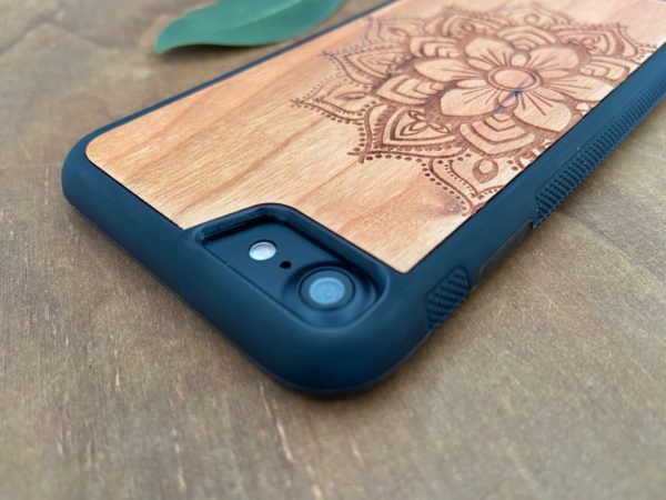 Wooden iPhone 8 and iPhone 8 PLUS Case with Mandala Engraving IV