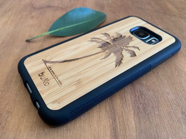 Wooden Samsung Galaxy S7/S7 Edge Case with Palm Tree Engraving
